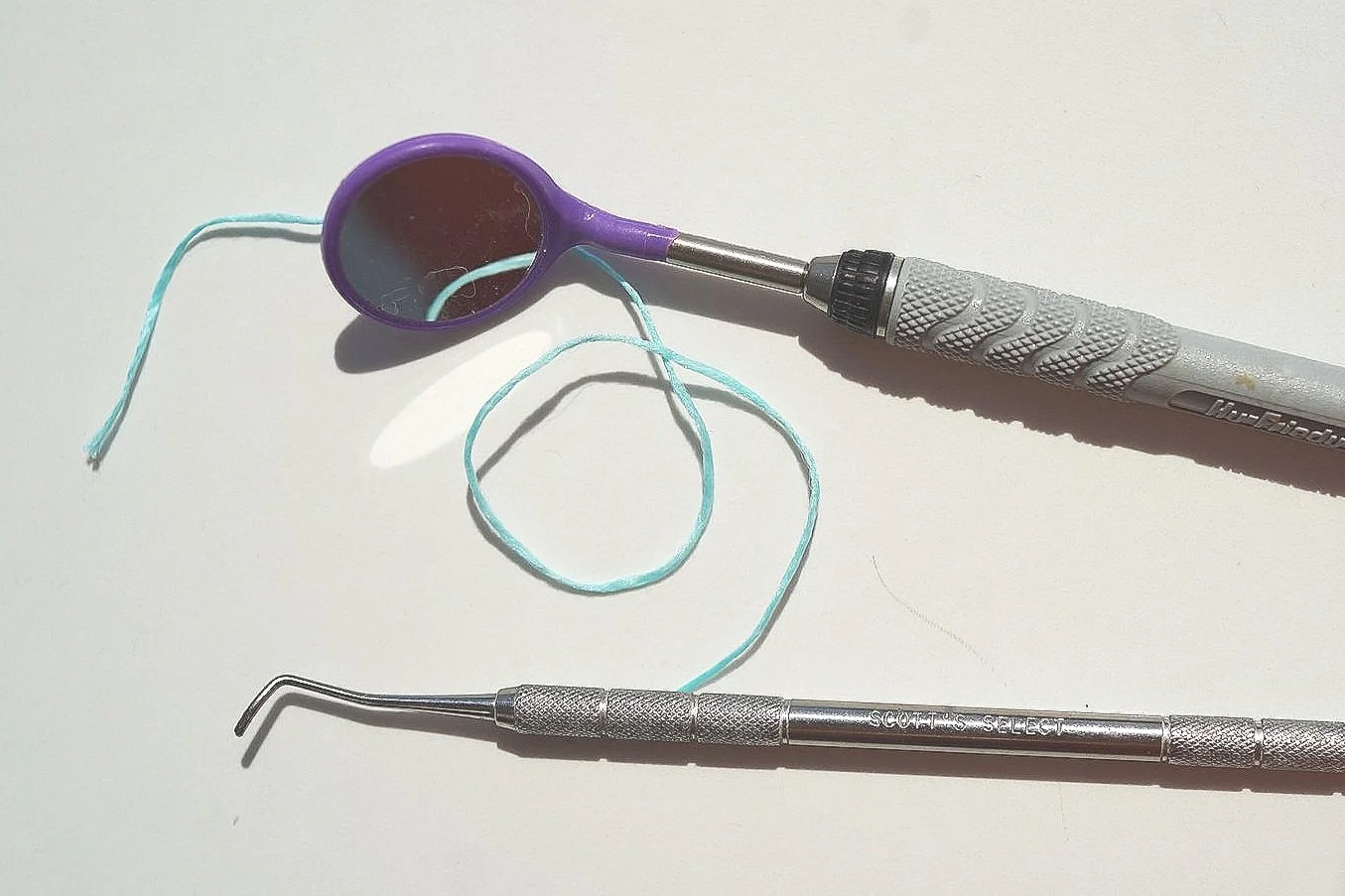 Dental instruments and floss