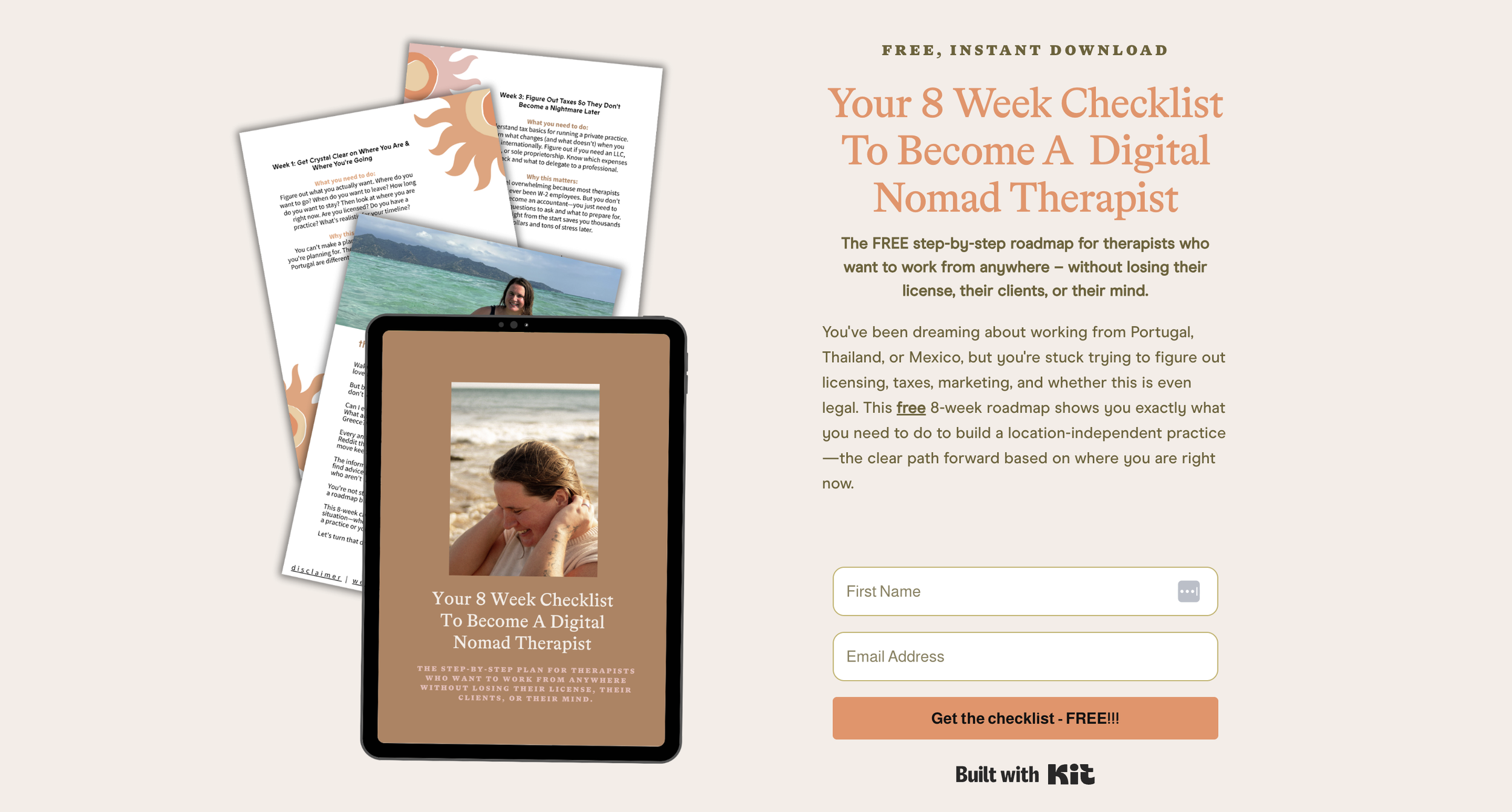 How to become a remote therapist checklist.