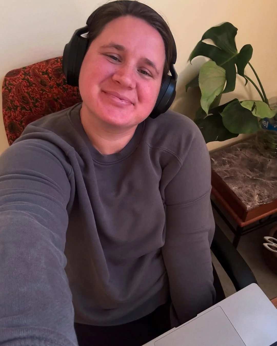 Working remotely as a therapist.