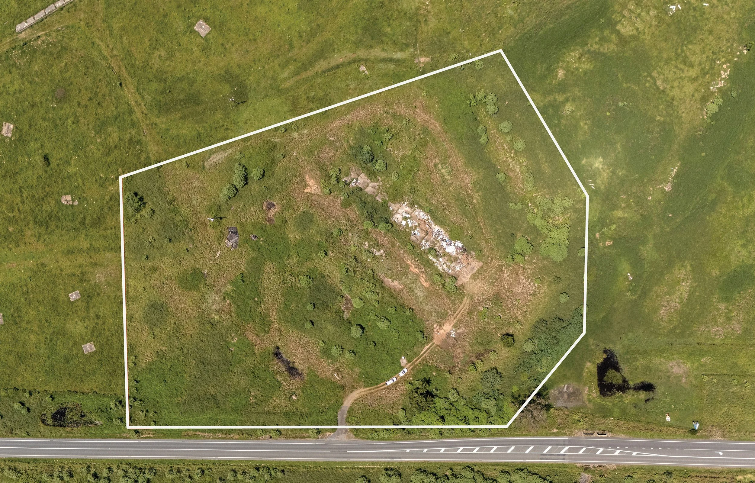 Aerial view of a mid-size holding in the BSDA.