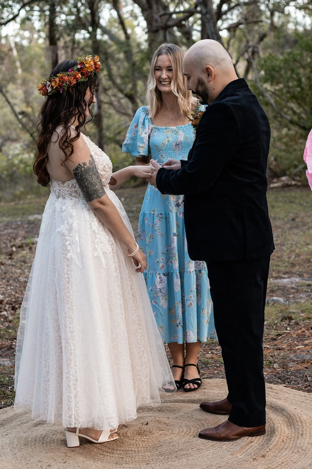Moonee Beach wedding ceremony