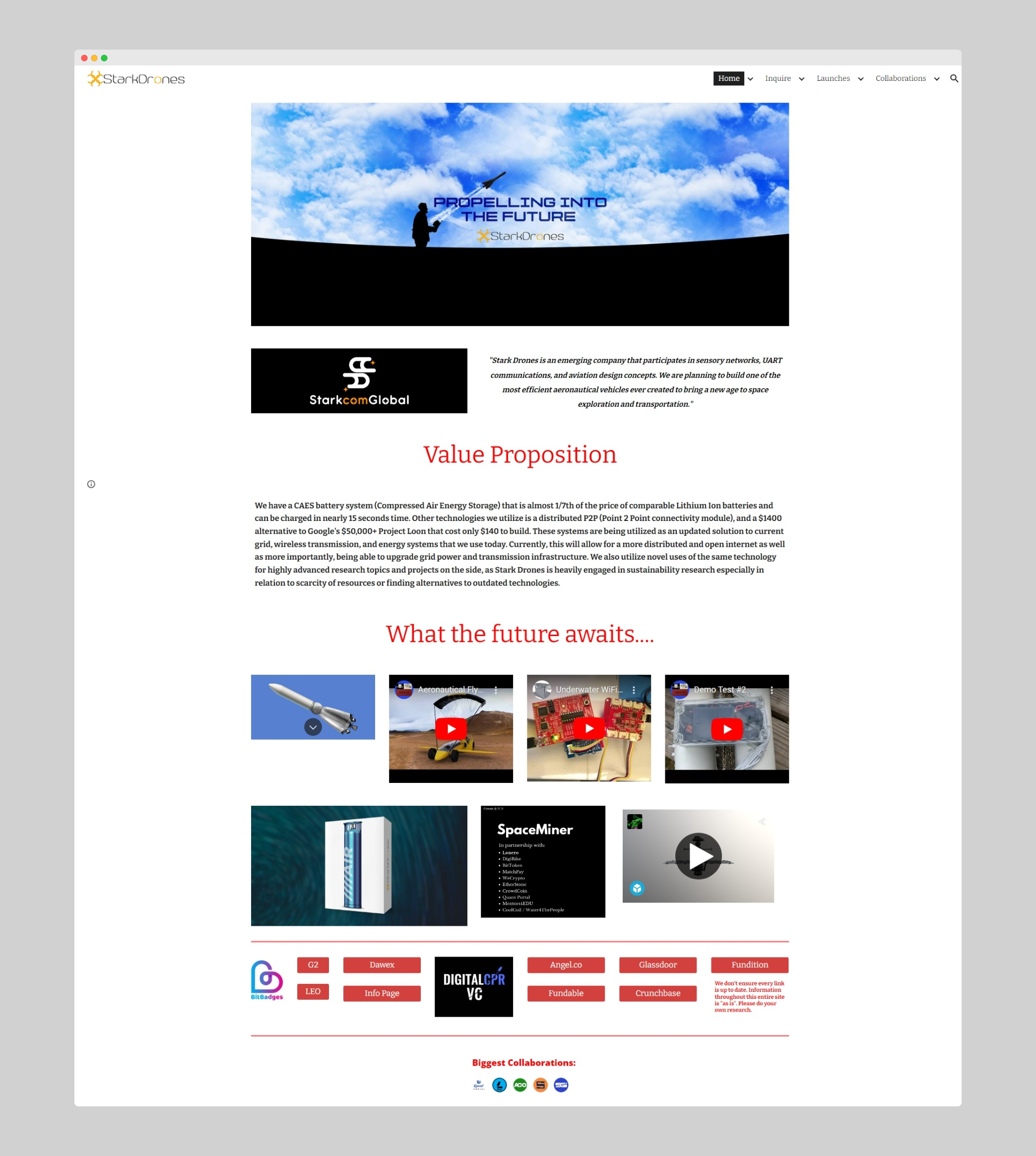 Stark Drones Website