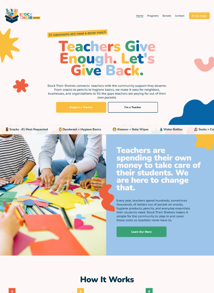 Teacher Website Design Hero By Lourin DosSantos KC Squarespace Website & Graphic Design
