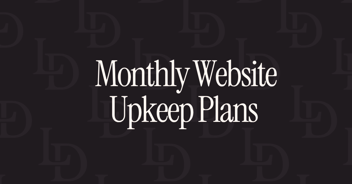 Monthly Website Upkeep Plans