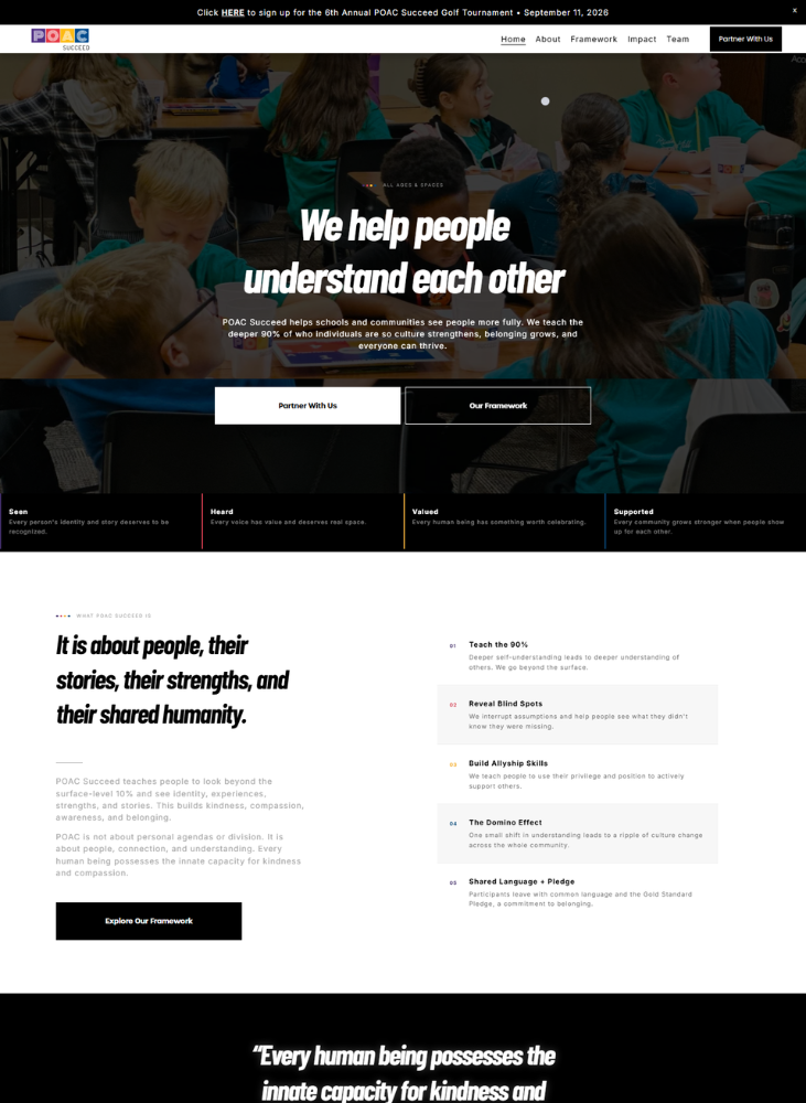 Non Profit Web Design Hero By Lourin DosSantos KC Squarespace Website & Graphic Design