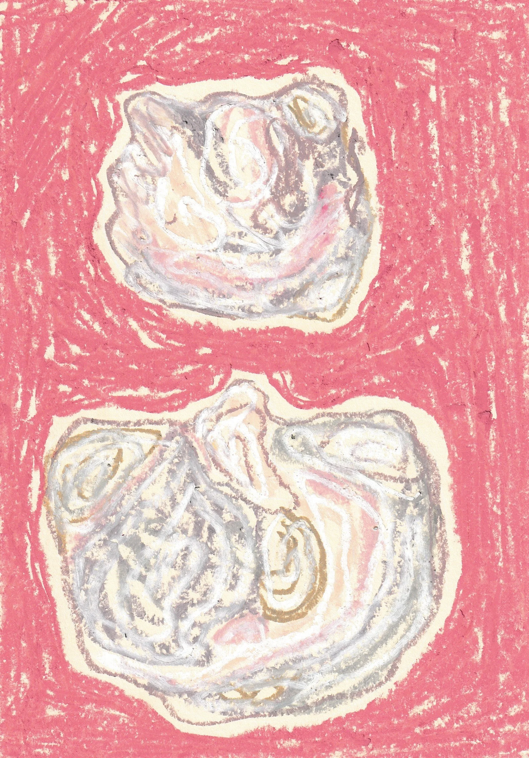 Shells. Oil Pastel on card