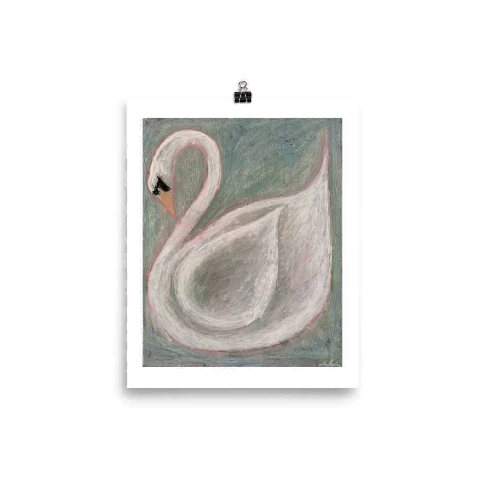 Carousel Swan Art Print
