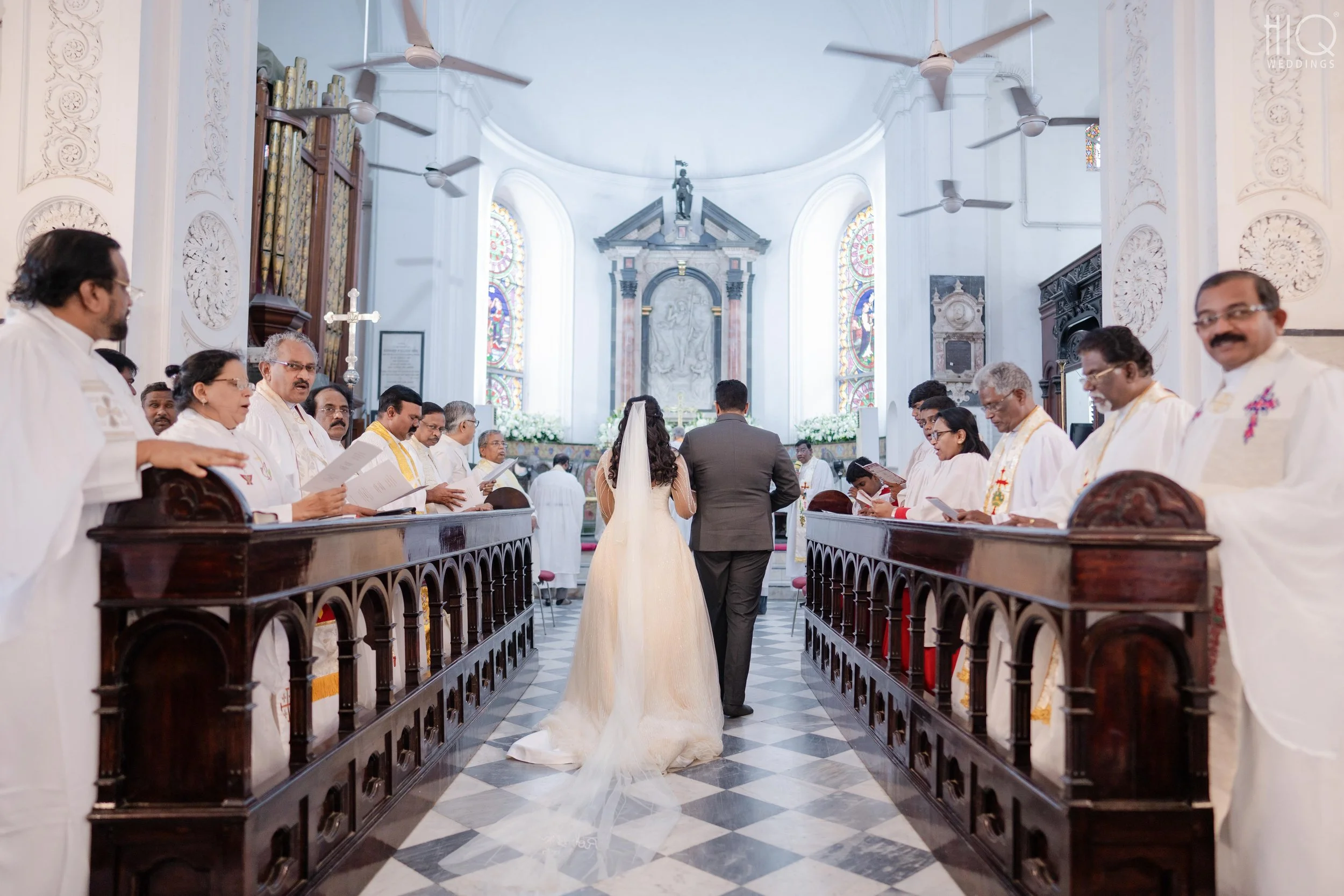 Processional - Christian Wedding Photography at St. George's Cathedral Chennai