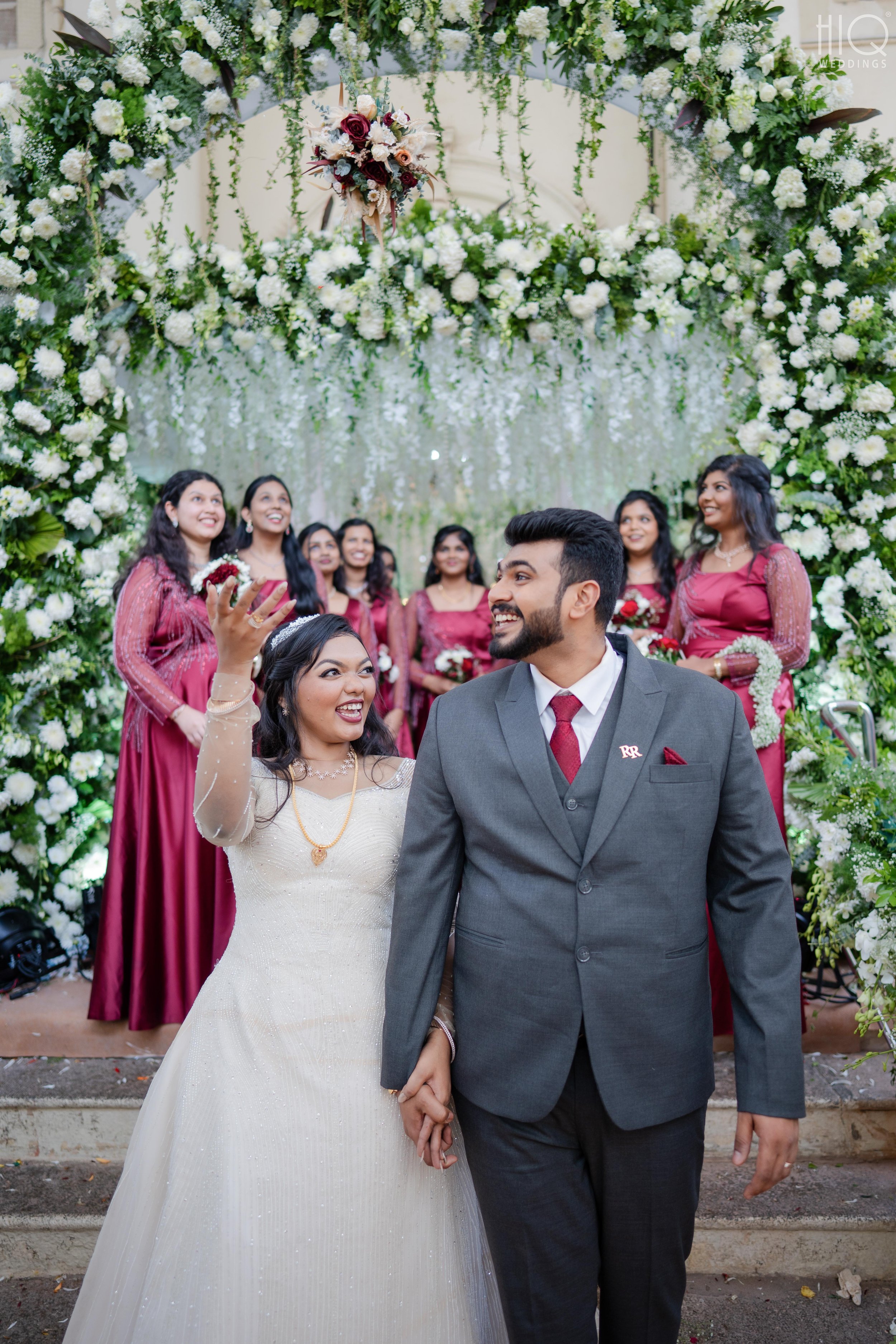 Post-Ceremony Christian Wedding Photography  With Bridal Entourage in Chennai