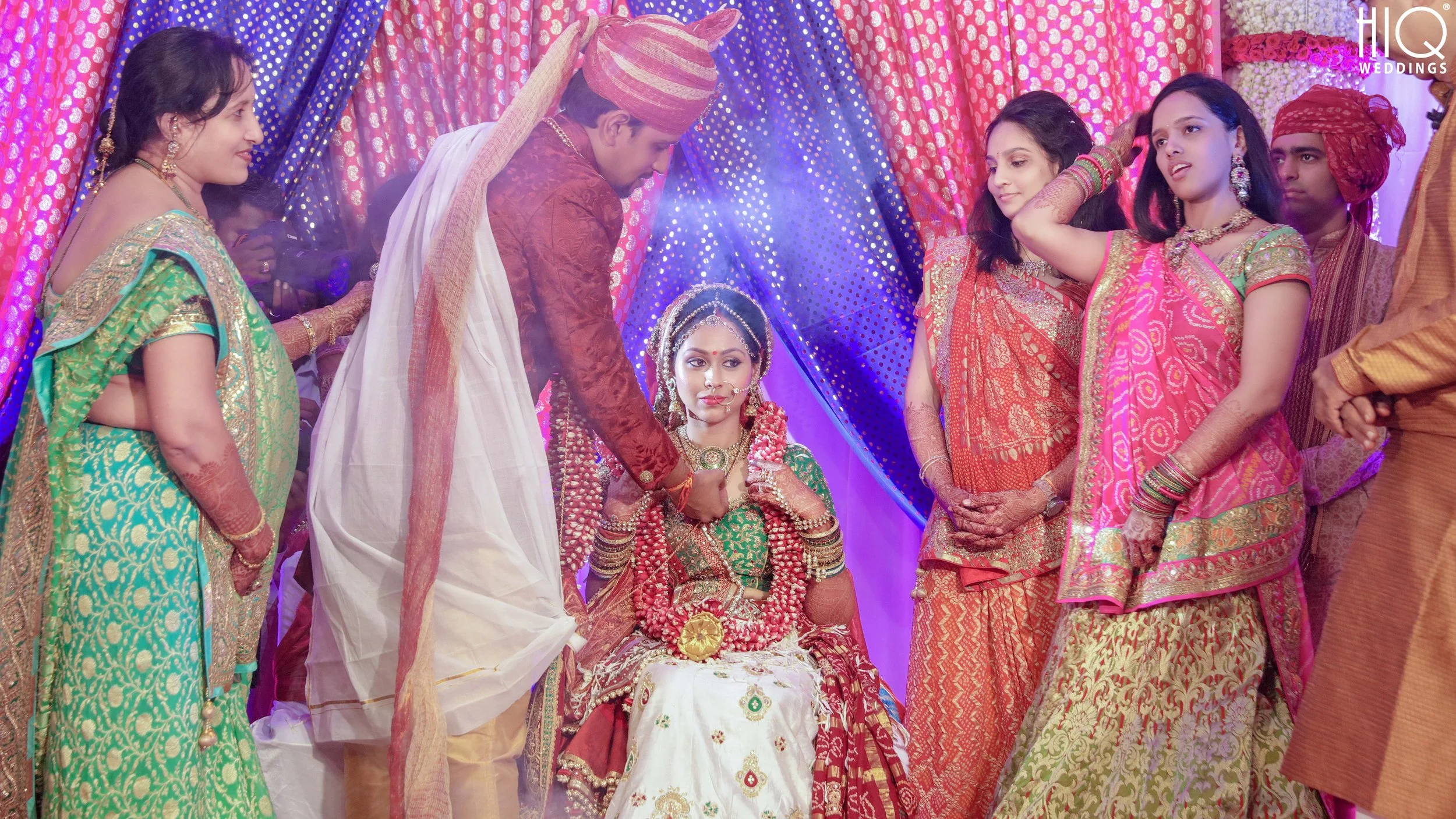 Bride and Groom Candid Moment at MRC Hall Wedding