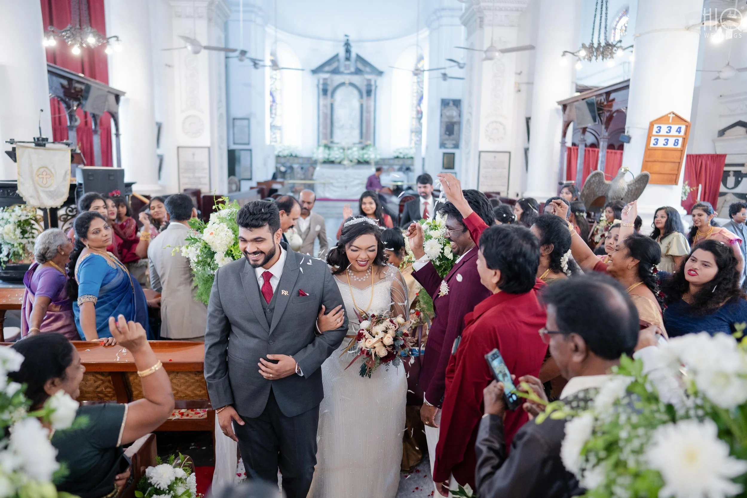 Candid Christian Wedding Photography During the Recessional