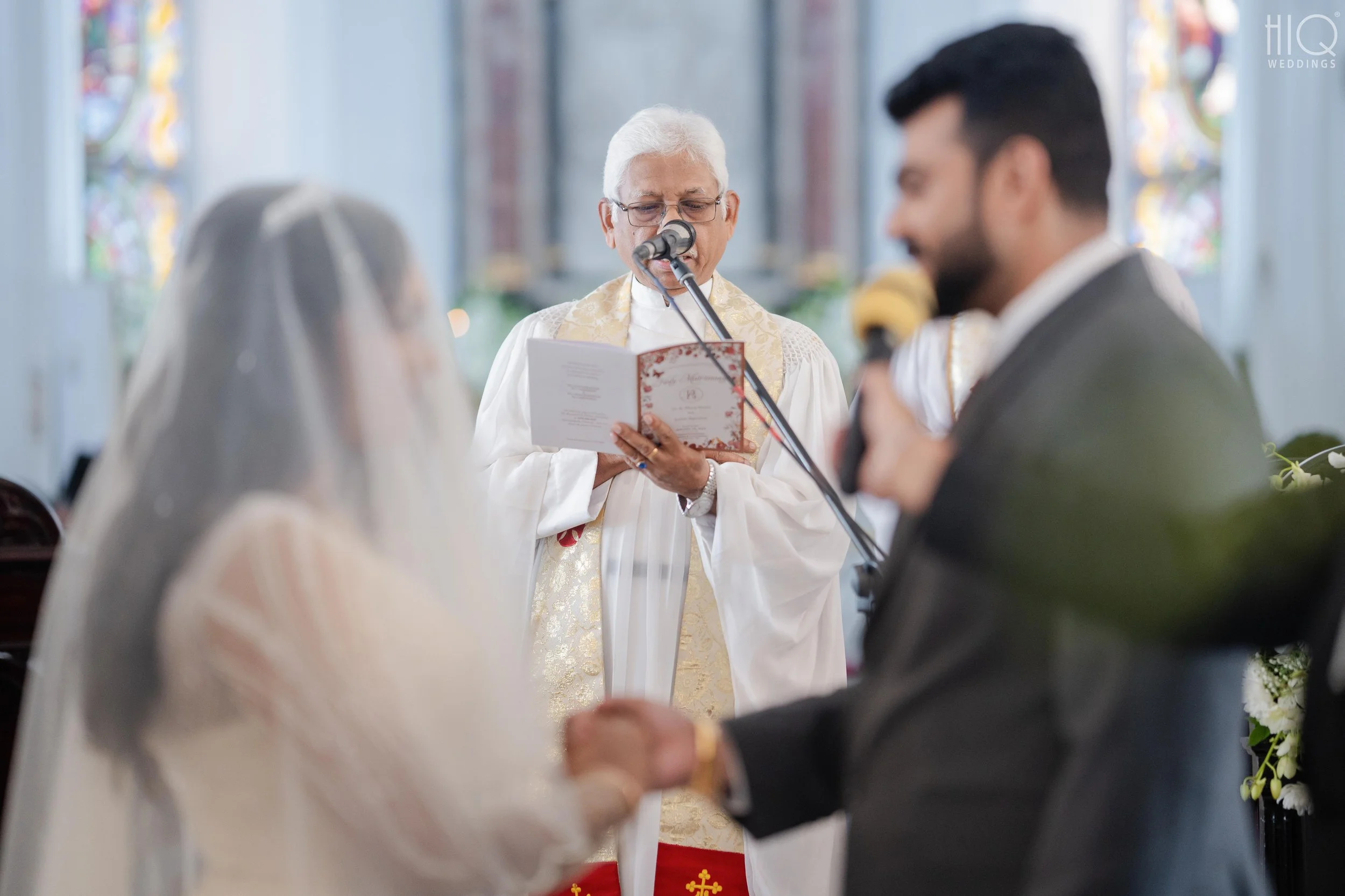 Exchange of Vows - Christian Wedding Photography at  St. Georges Cathedral Chennai
