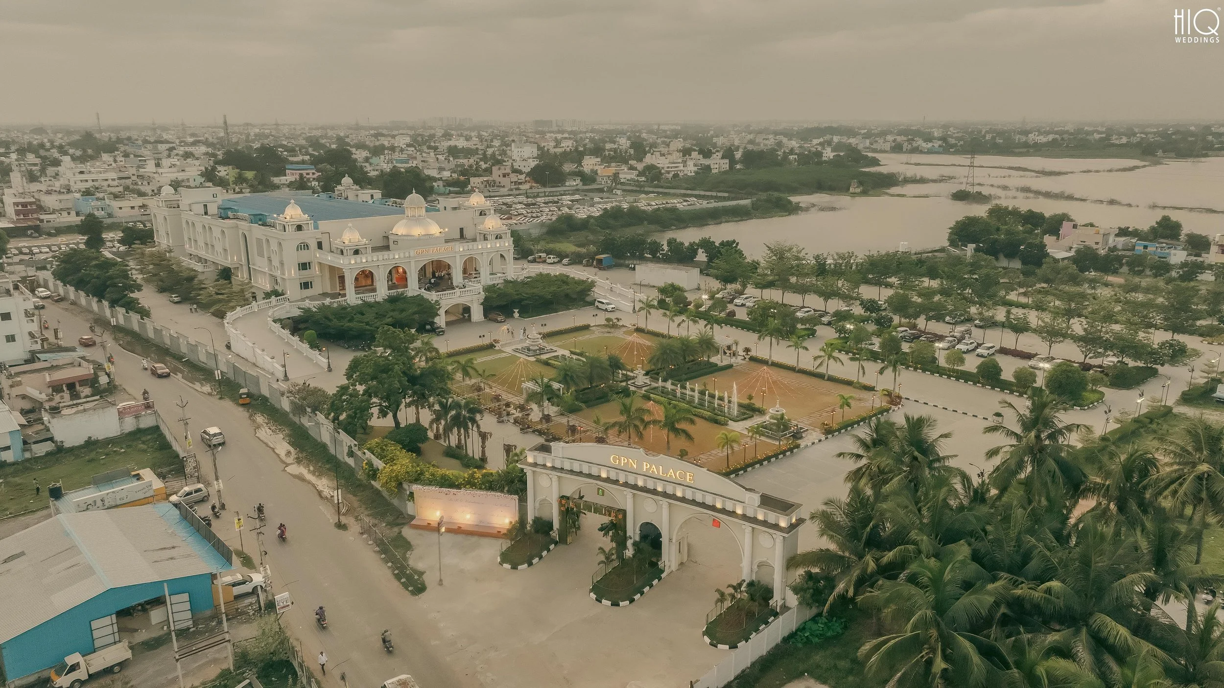 GPN Palace Chennai - Aerial Shot. Captured using Drone Photography by HiQ Weddings