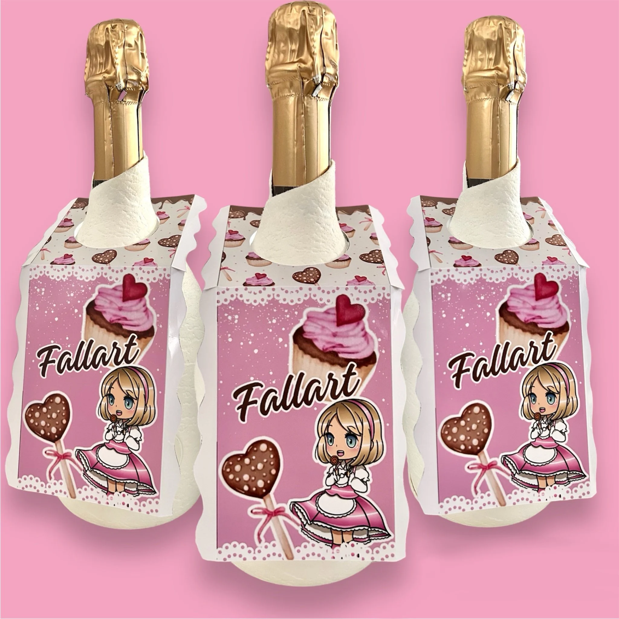 Deco - bouteille de vin / champagne personnalisé X2