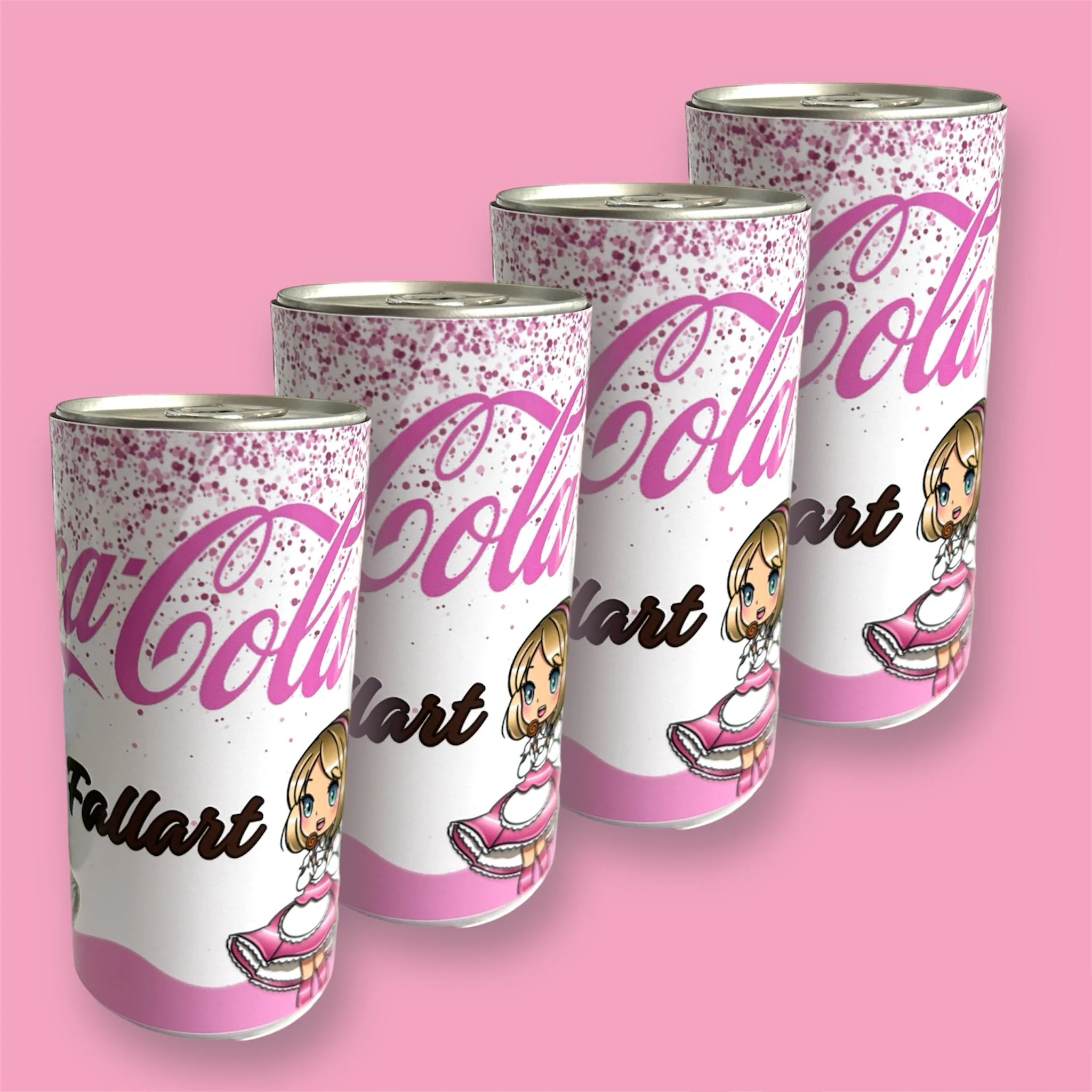 Contours mini-canettes de soda x4 personnalisées