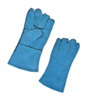 Pair of blue protective work gloves