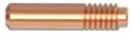 Close-up of a copper-colored threaded metal pin or rod.