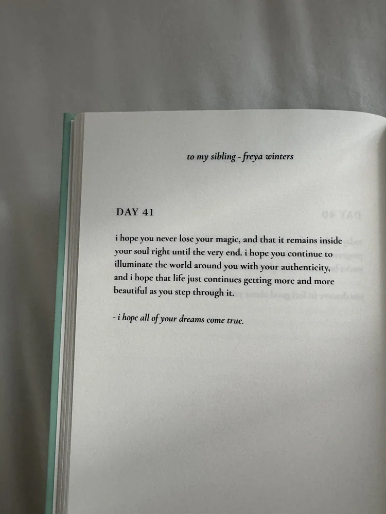 to my sibling — freya winters