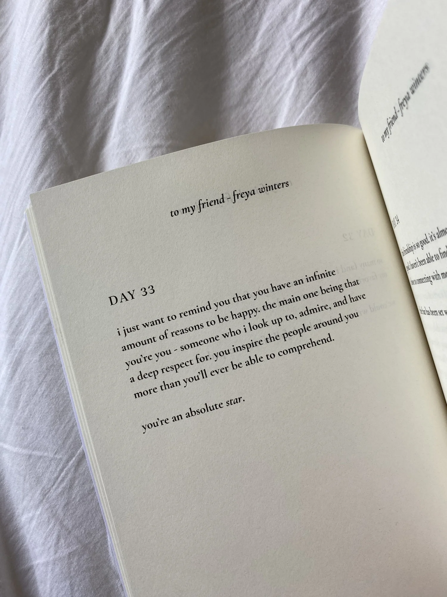 to my friend — freya winters