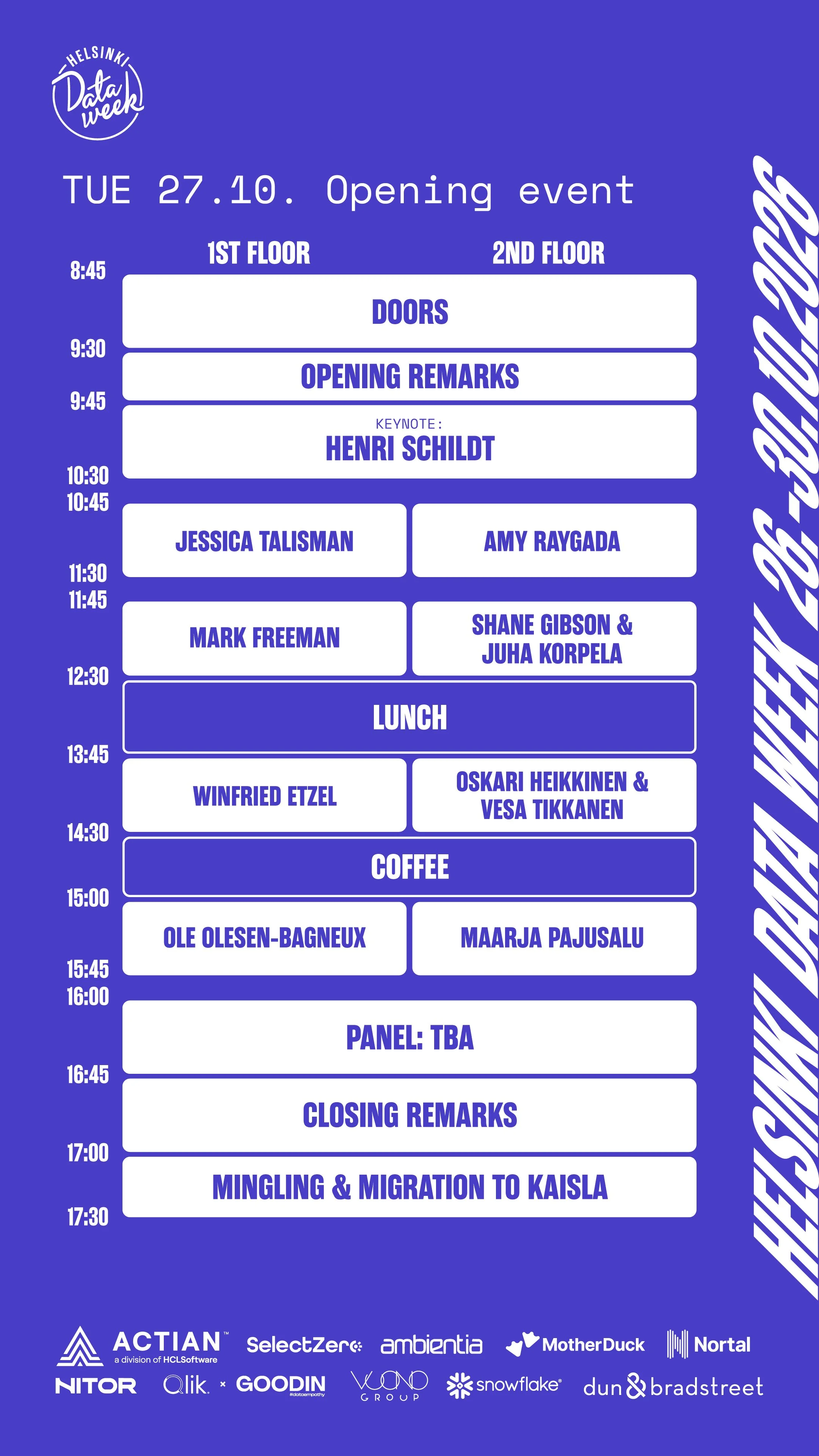 Opening Event Schedule