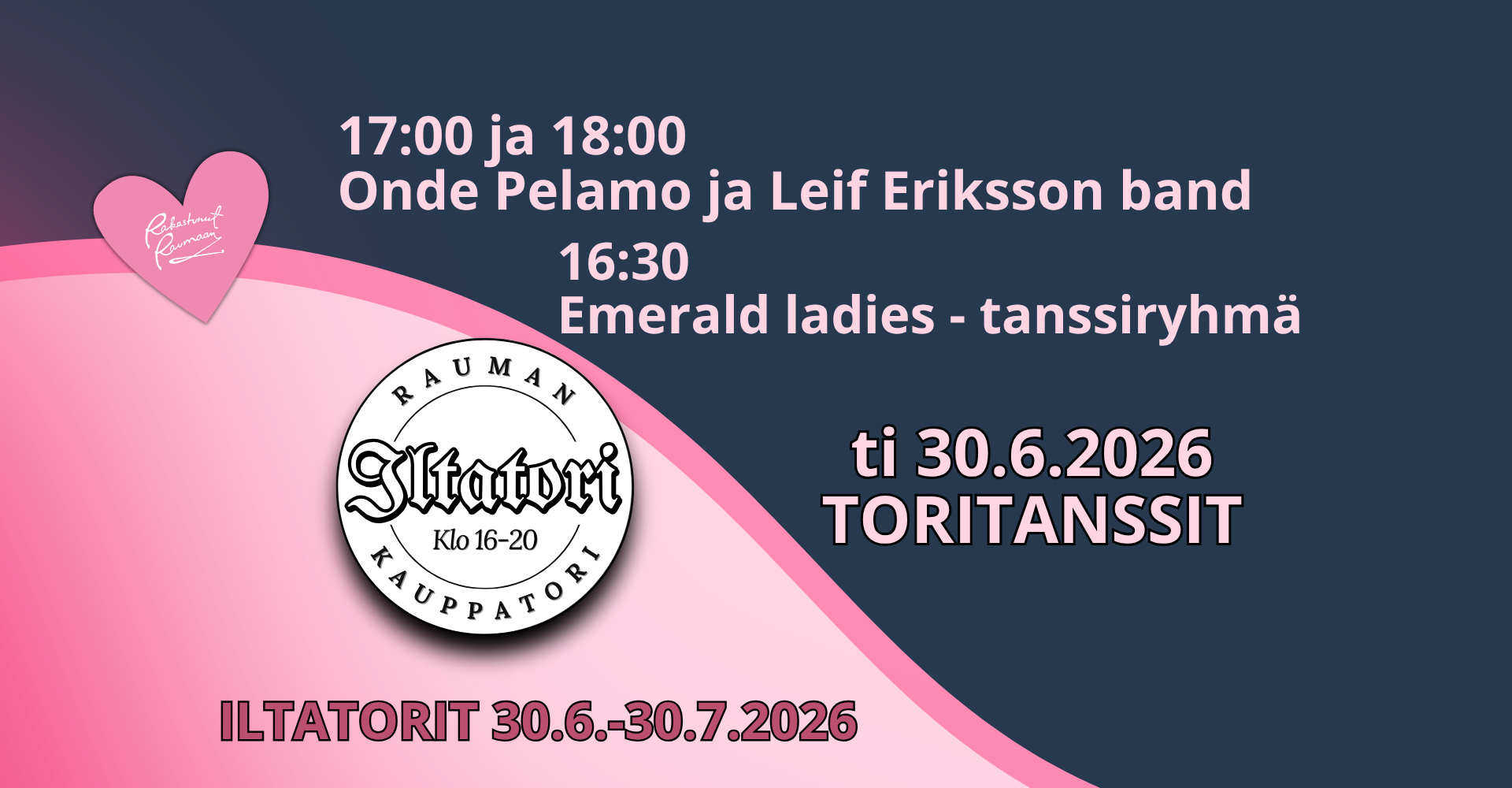 Tiistaina 30.6.2026 Toritanssit