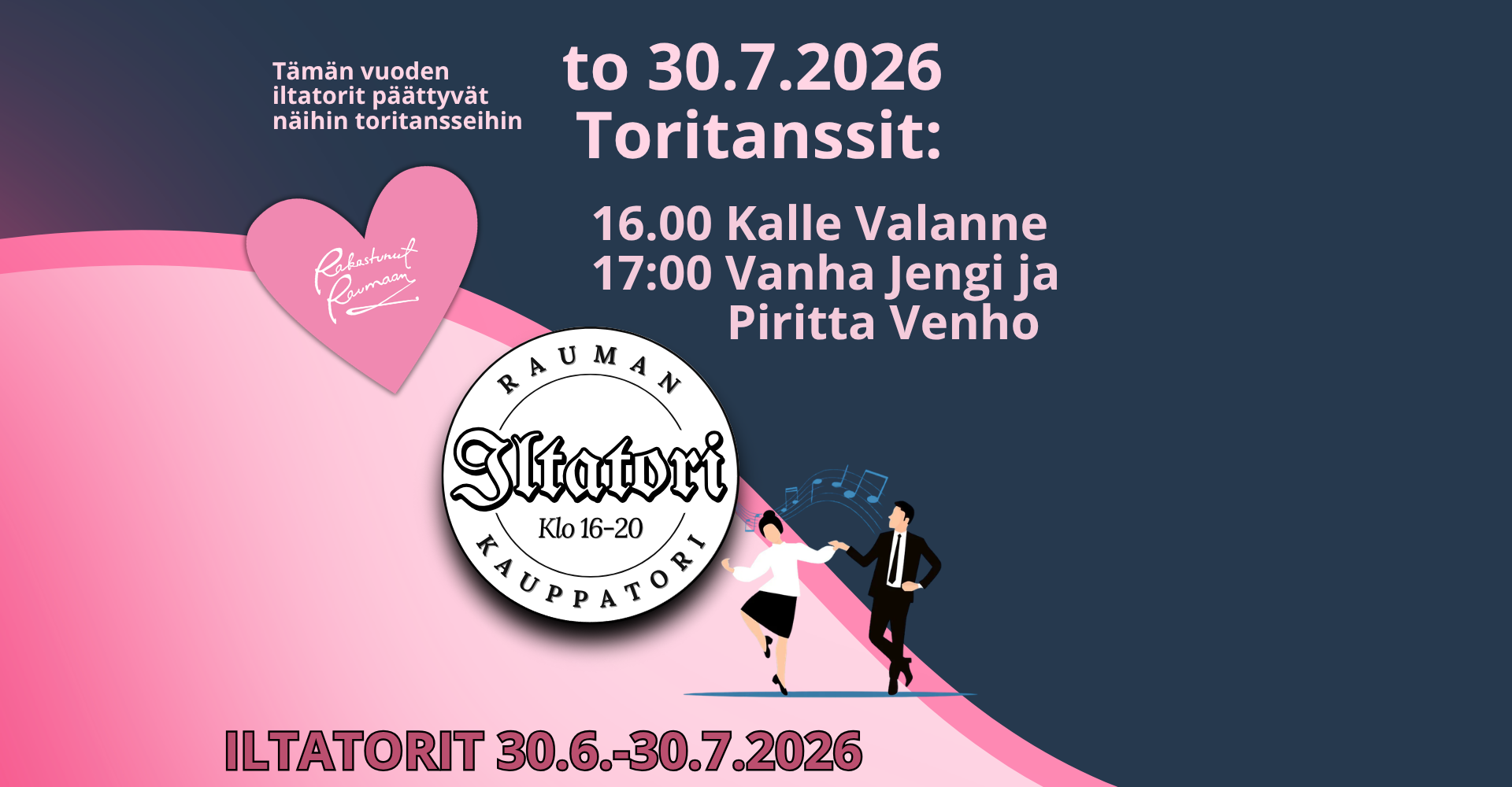 Torstaina 30.7.2026 toritanssit