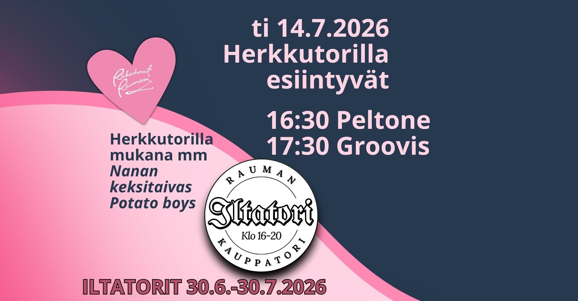 Tiistaina 14.7.2026 Herkkutori