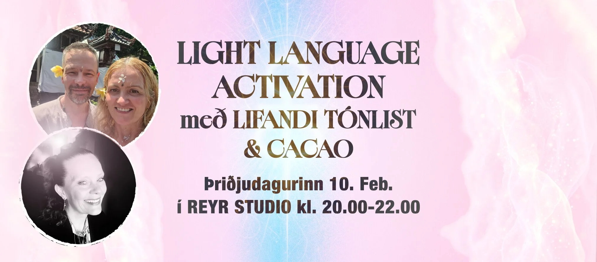 Light Language Activation með lifandi tónlist og cacao