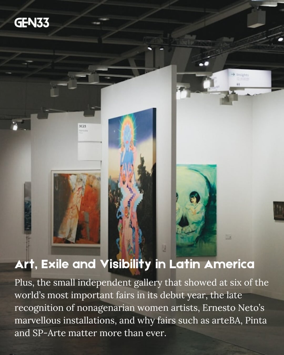 &iexcl;Hola! And welcome back to @gen33mag , a newsletter about the business and culture of Latin America&rsquo;s creative industries. I hope you enjoyed some time off over the holidays.

I&rsquo;ve just published a long overdue issue focused on art 