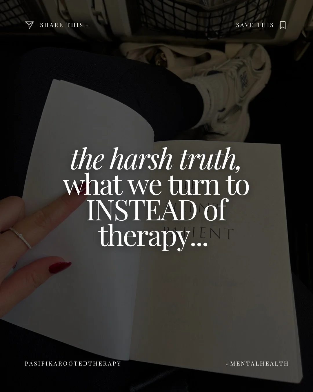 When therapy doesn&rsquo;t feel accessible, people don&rsquo;t just ignore what they&rsquo;re going through. They find other ways to cope.

They scroll for hours.

They vent to friends.

They stay busy.

They travel, move, or look for a fresh start.
