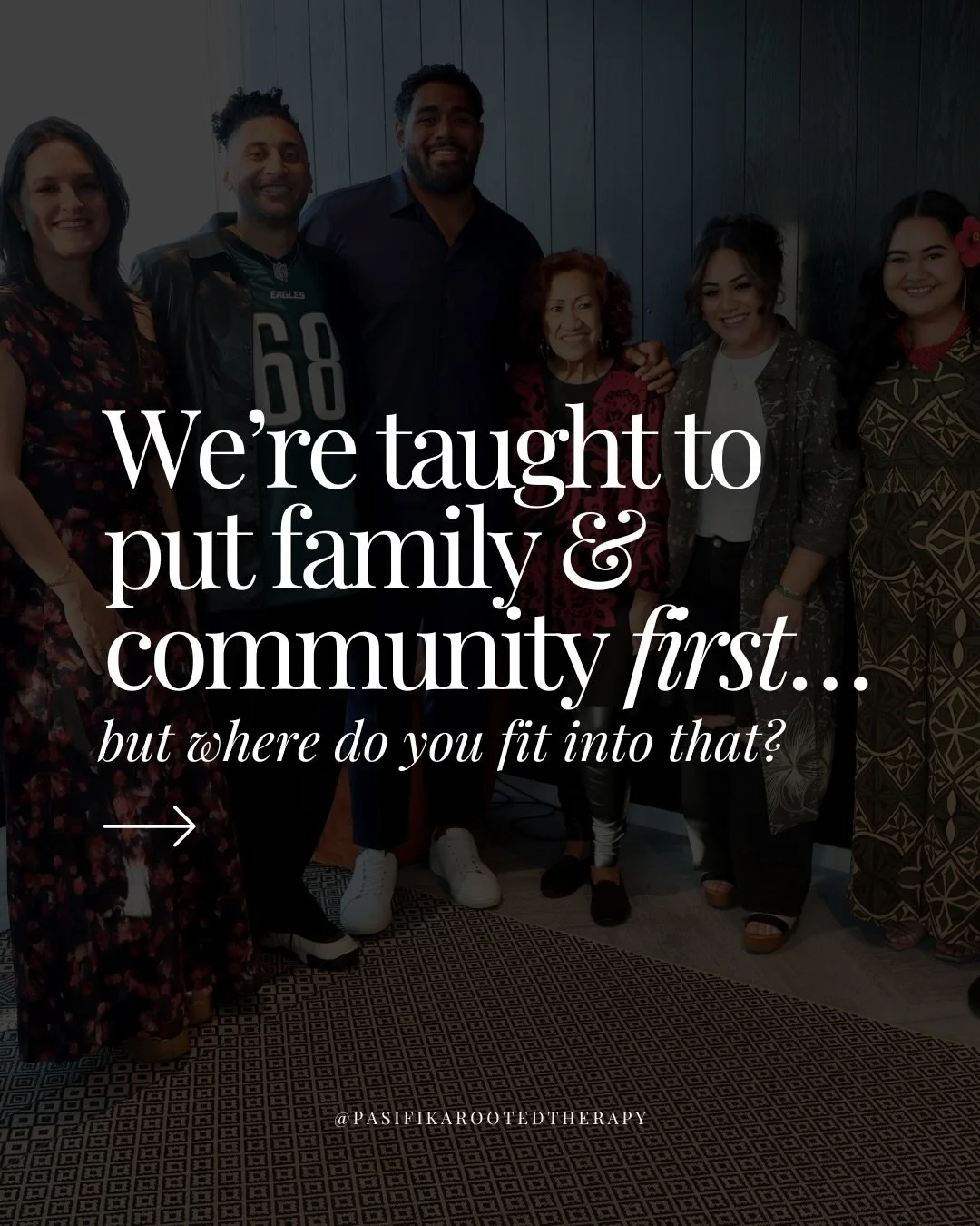 For so many of us, especially in Pasifika cultures, we&rsquo;re taught to build our lives around everyone else. Family comes first. Community comes first. And you learn how to be available, dependable, and present no matter what.

But no one really t