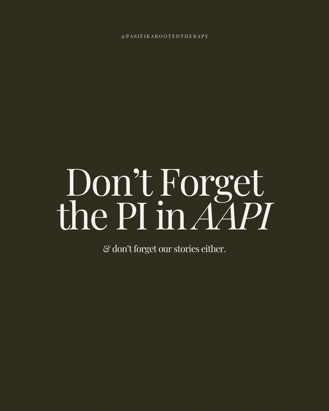 It&rsquo;s May, so let&rsquo;s talk AANHPI month first. When people shorten this acronhym and only say &ldquo;AAPI&rdquo; people of the Pacific (NHPI) often get pushed to the side, our stories, our struggles, our healing needs.

I see it all the time