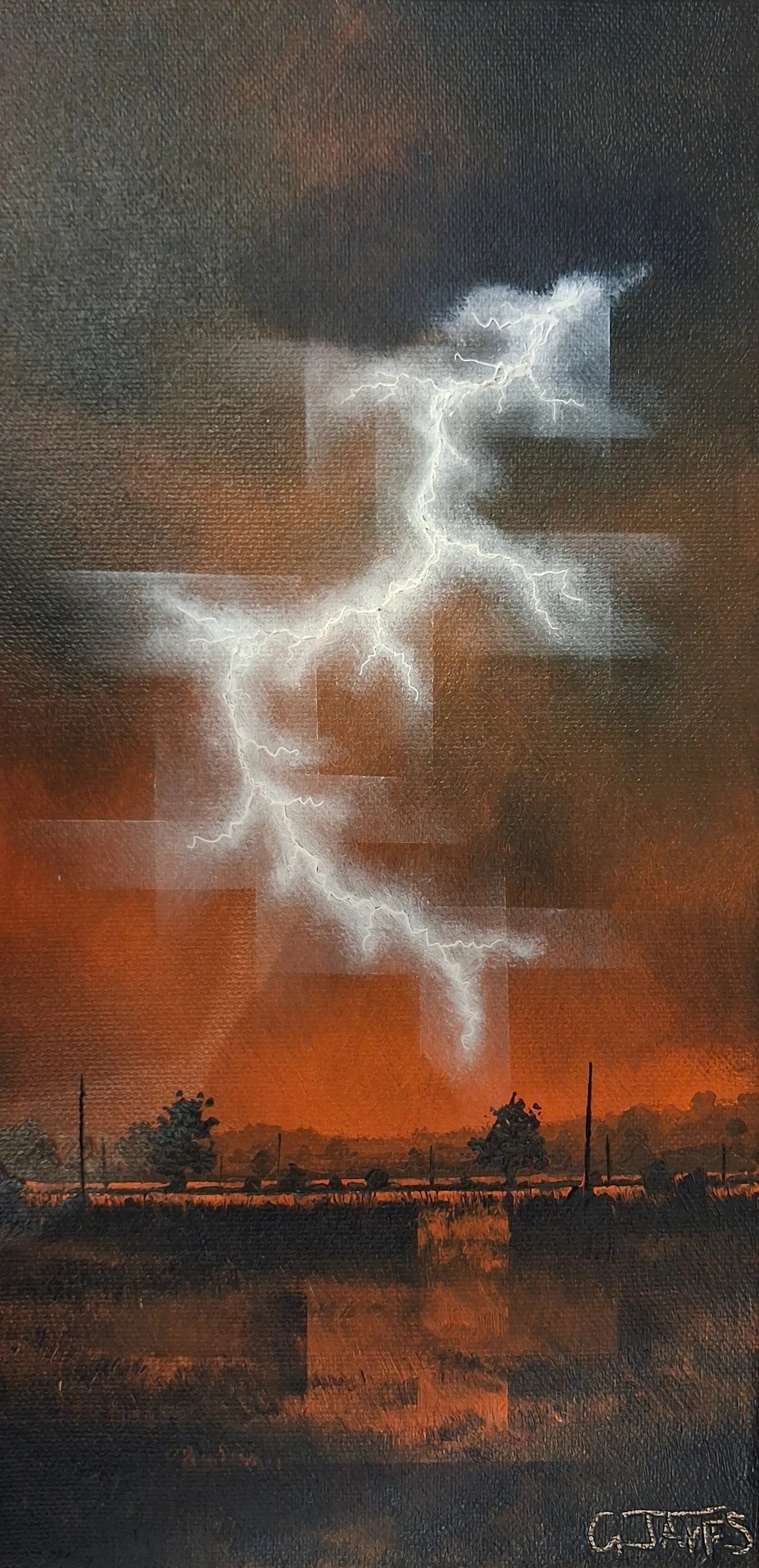 Highlights in Orange   £295.00   HH  Oils   150mm x 300mm
