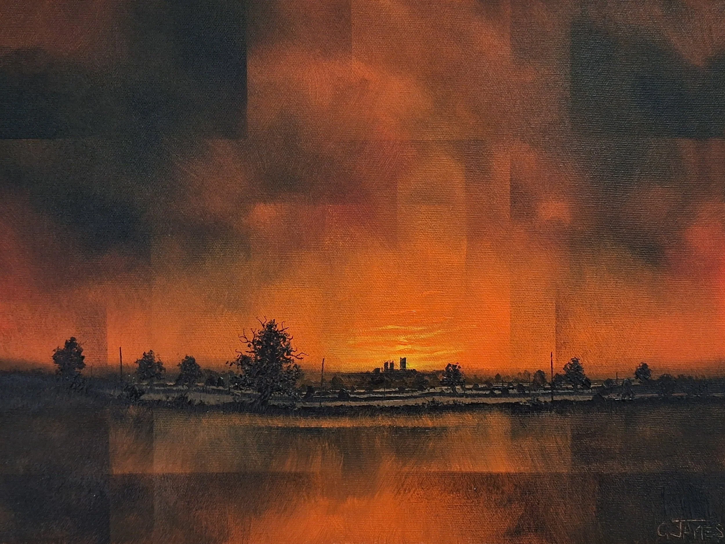 Cathedral Sunset   £625.00  HH   Oils   400mm x 300mm
