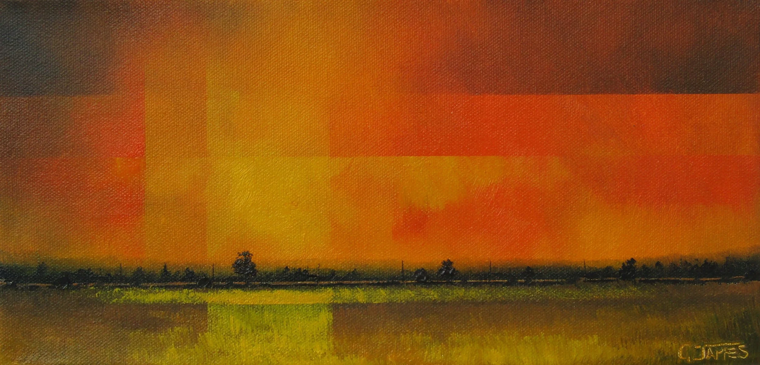 Sunburst Afternoon Sky  300mm x 150mm  Sold 04/26
