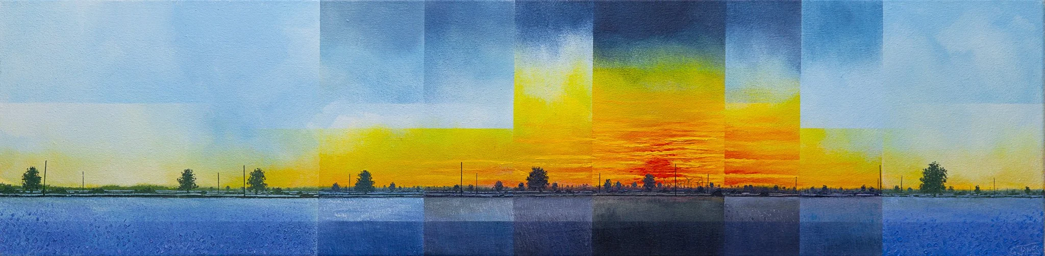 Sunset Over The Oil Fields    1020mm x 255mm   Sold 06/26
