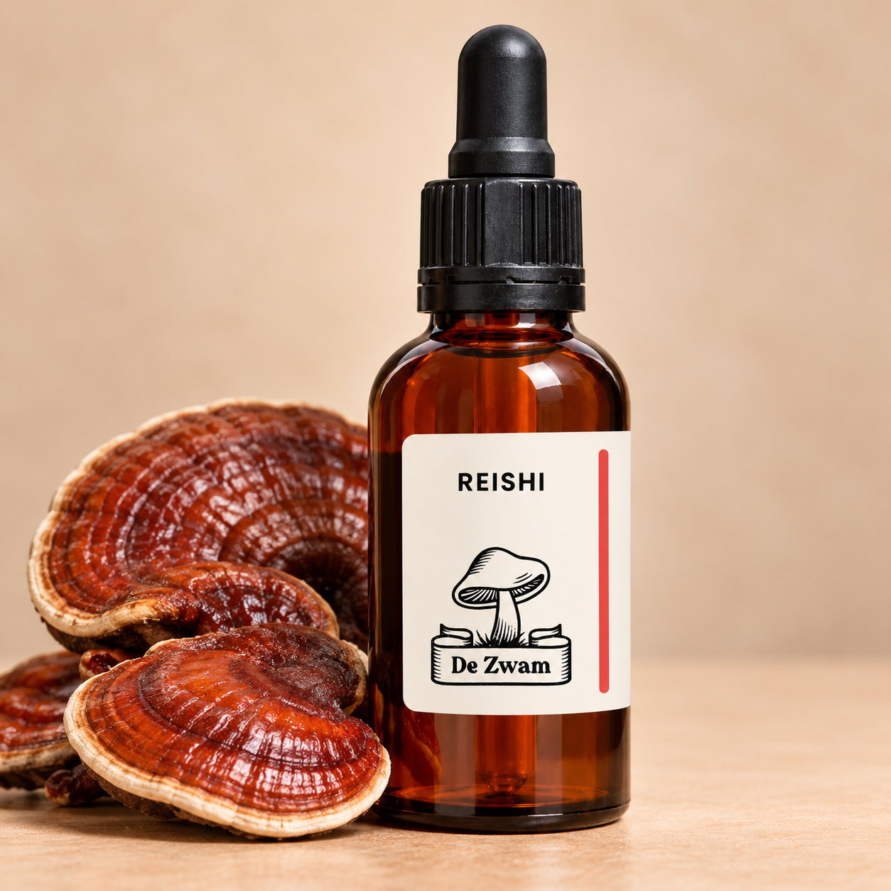 Reishi tinctuur met verse Reishi.png