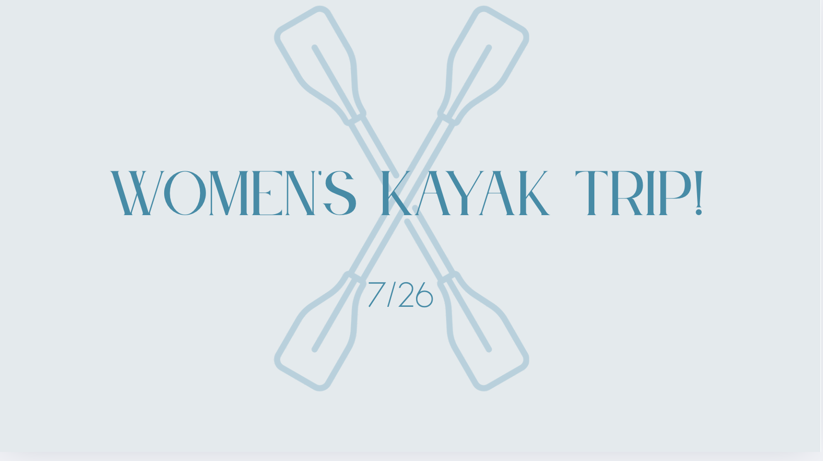 Women's Kayak Trip
