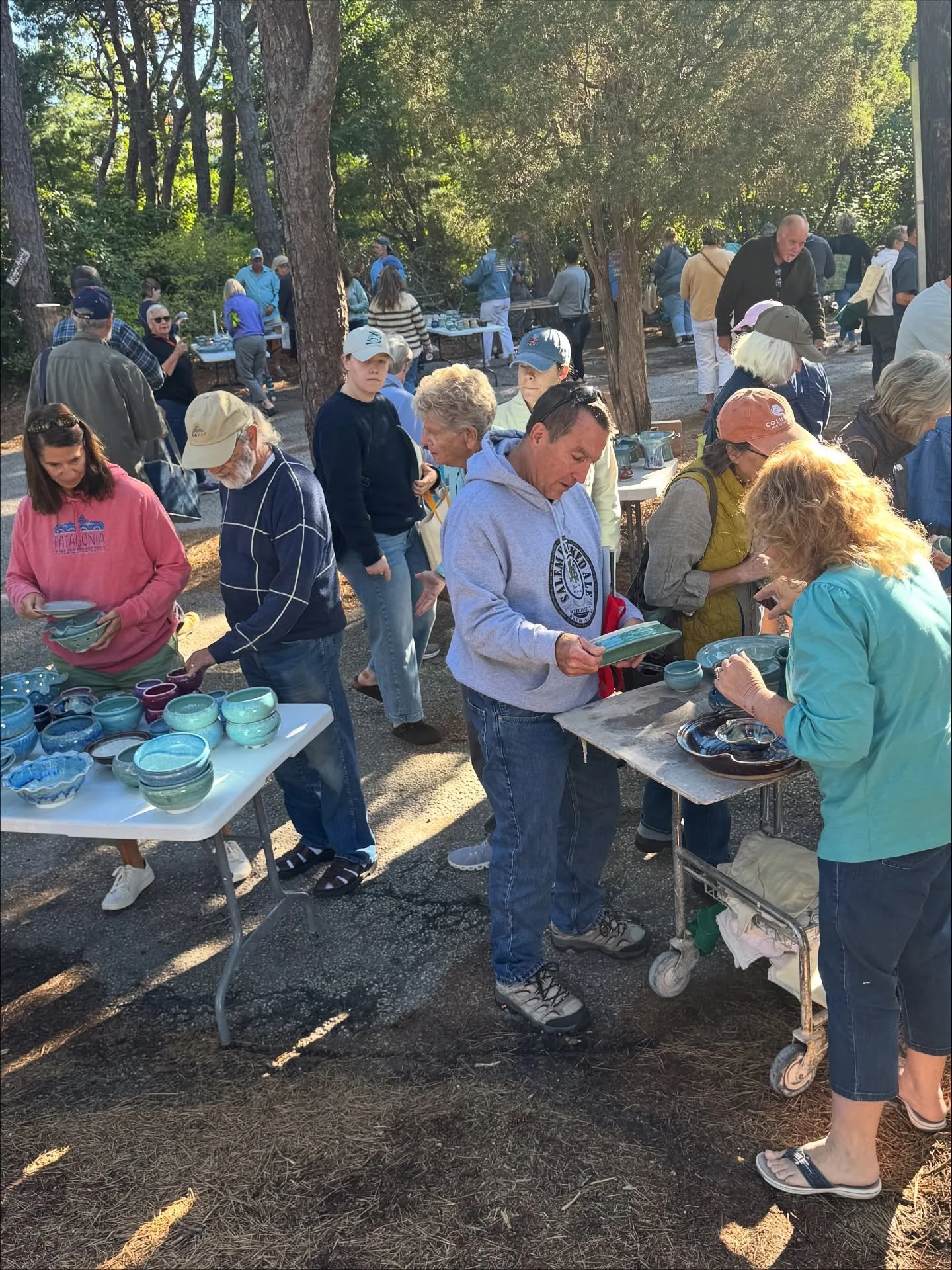 Our Seconds Sale is underway! We had a great morning. Thanks to everyone who came out and said hi! Everything still on the tables go HALF PRICE at noon, so if you haven&rsquo;t made it up the hill yet, come check us out.