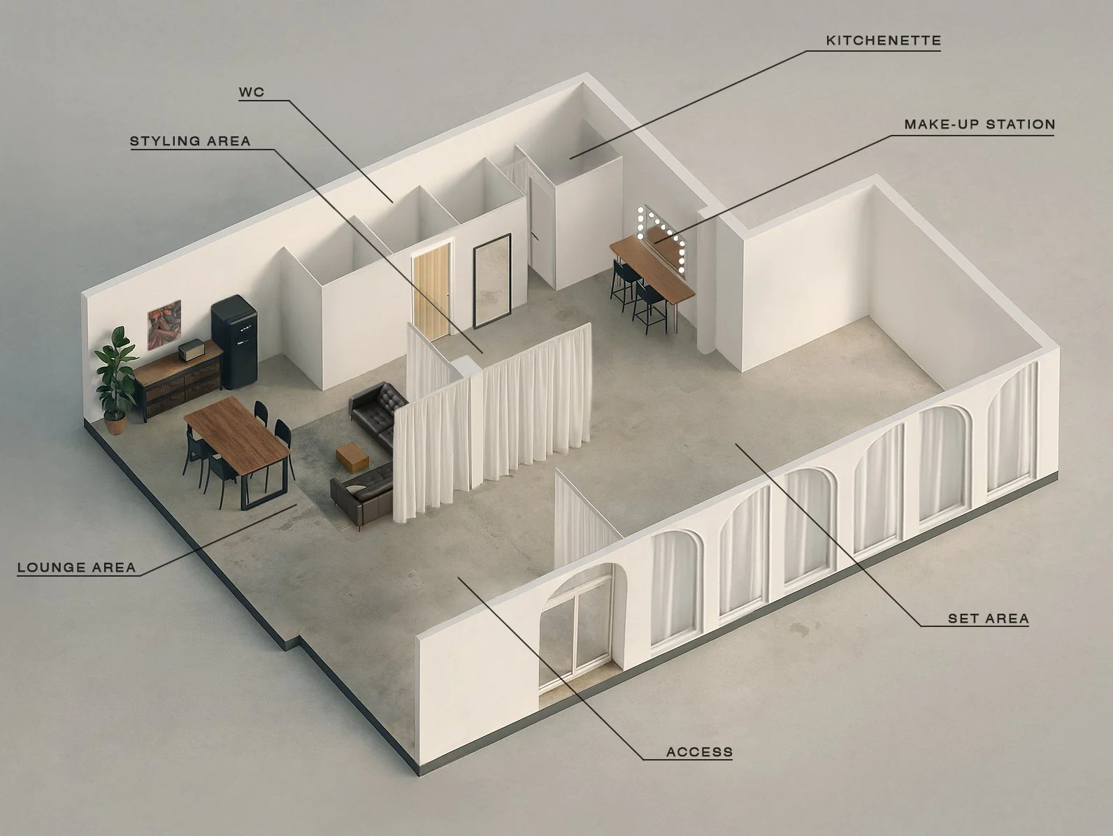 SALA86 sala 86 isometria isometric view vista 3D render studio estudio photography fotografia Lisbon Lisboa Portugal London São Paulo New York Fotográfico Daylight Luz natural