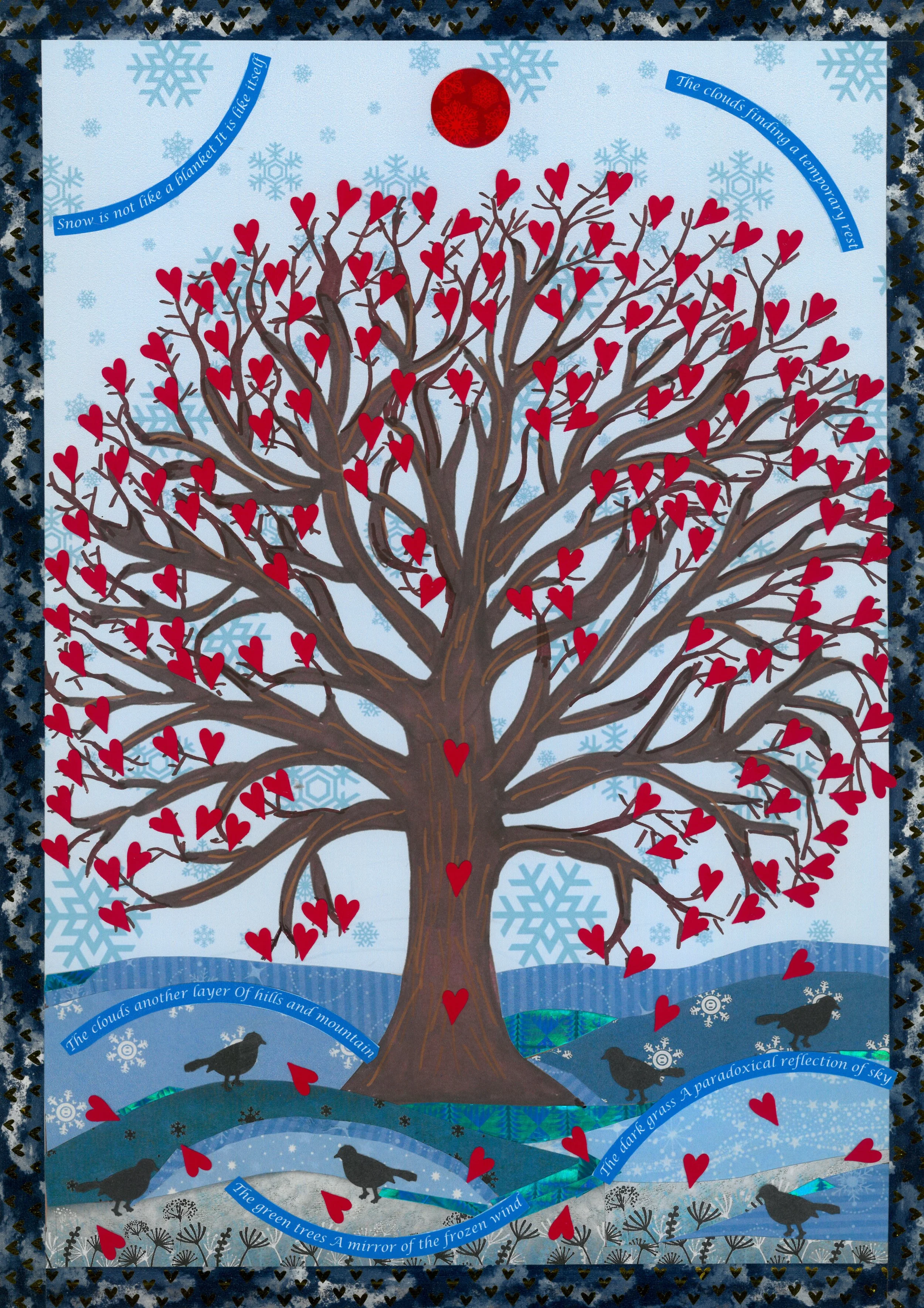 A4 Print Tree of Hearts