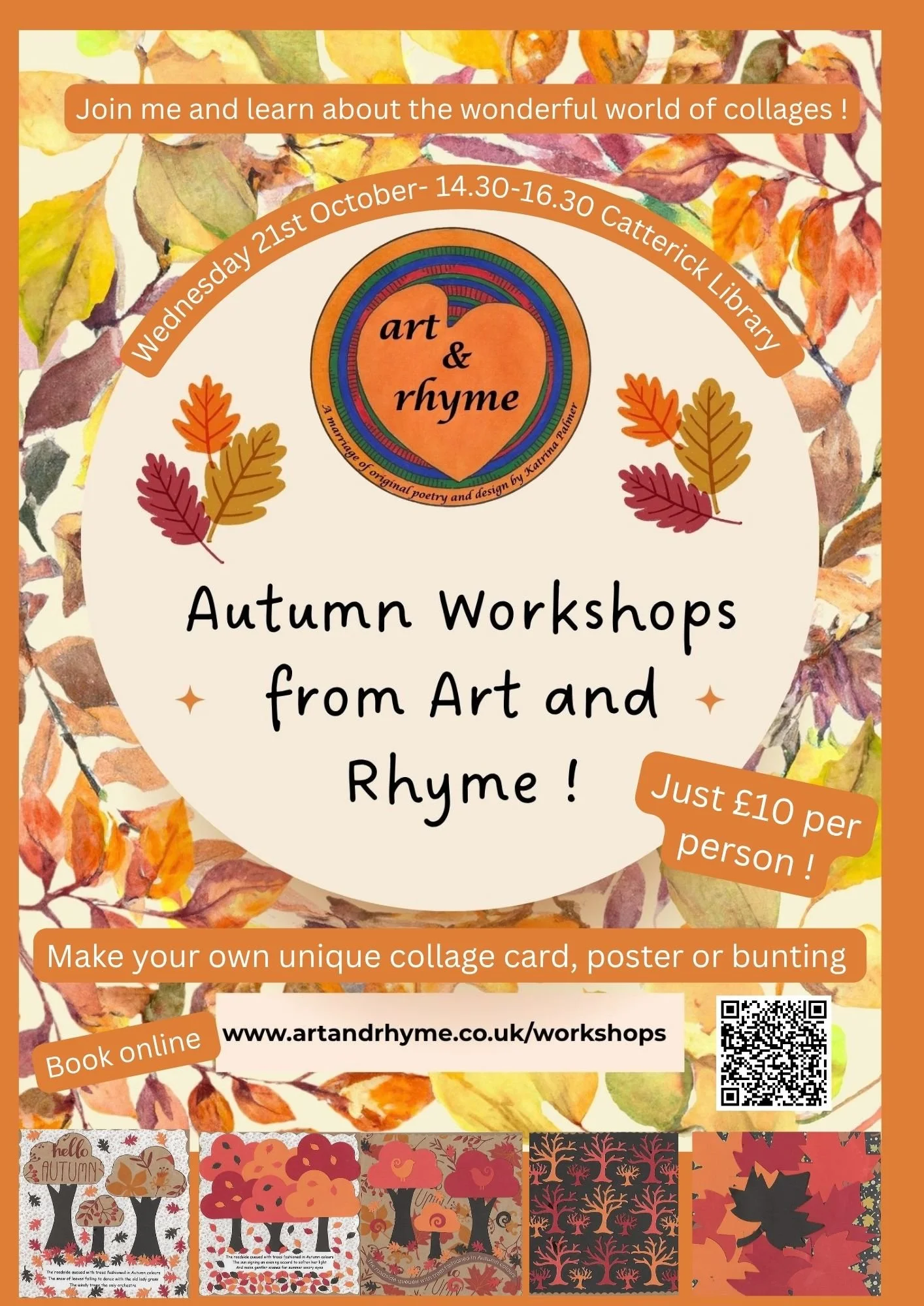 Autumn Theme - Collage making and Upcycling Challenge Workshop - Wednesday 21st October 2.30-4.30 - Catterick Library