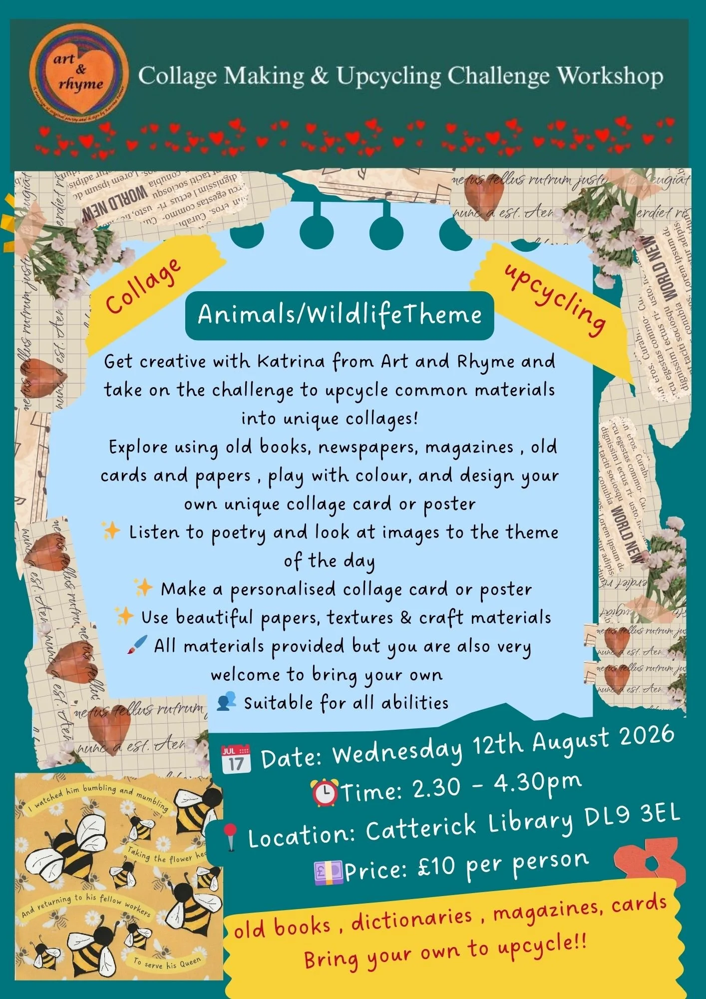 Animals and Wildlife Theme - Collage making and Upcycling Challenge Workshop