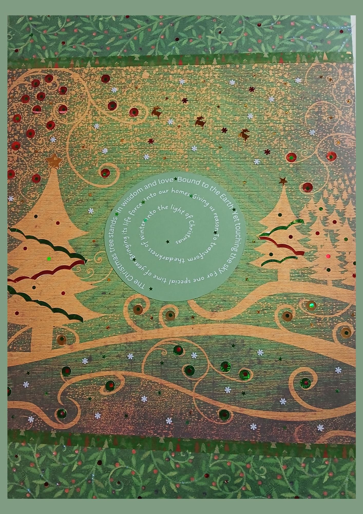 Christmas Tree - Collage Artwork Print Card