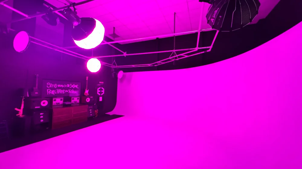 Cyclorama wall photography setup at Elation New Orleans