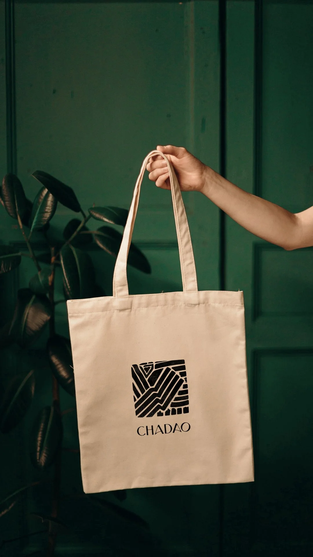 Minimalist matcha pouch packaging with luxury brand identity