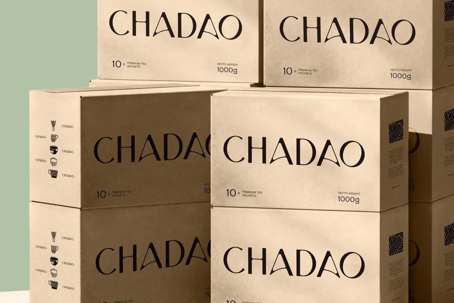 Specialty matcha packaging design for premium tea collection