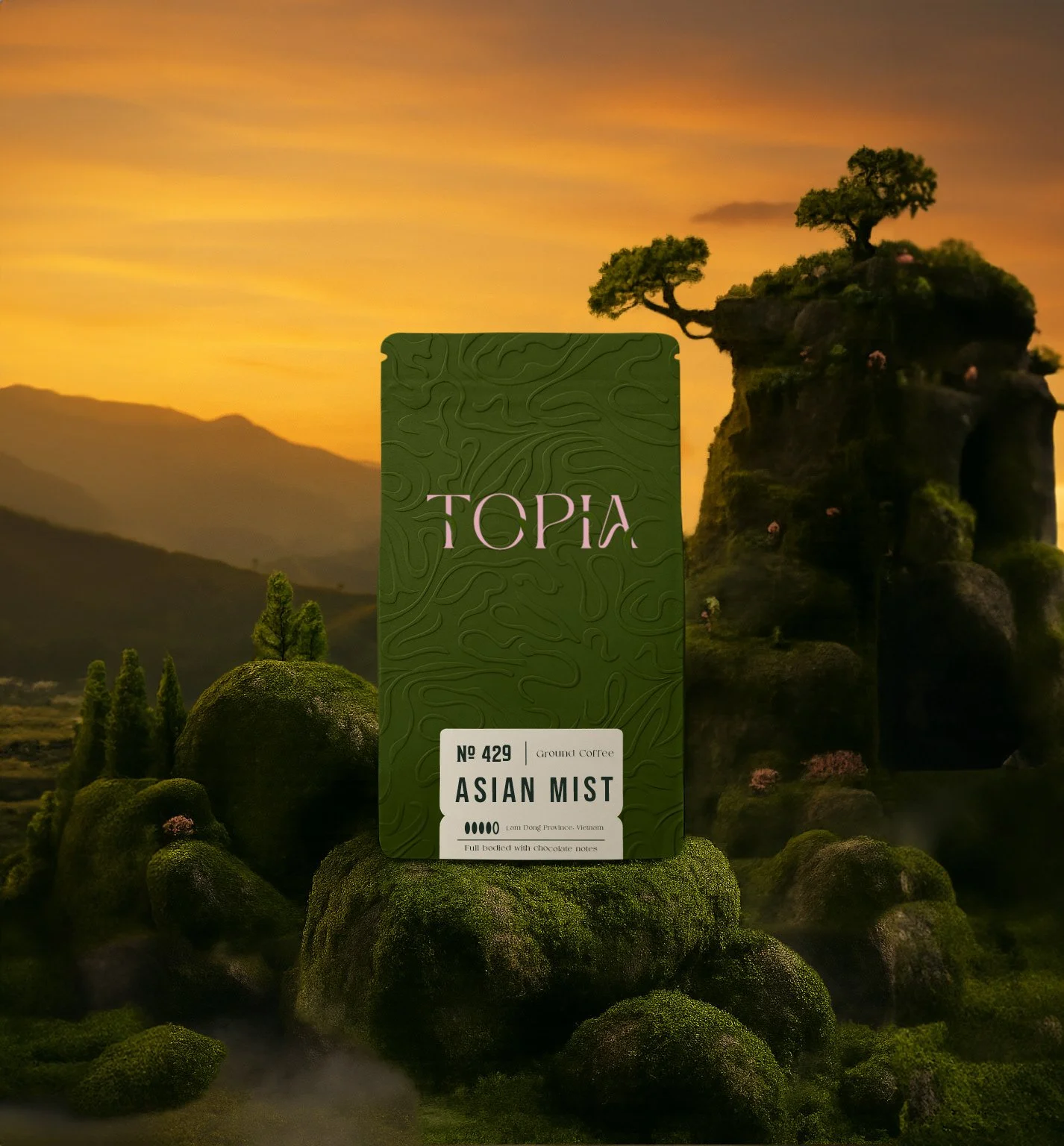 Creative coffee packaging design Topia