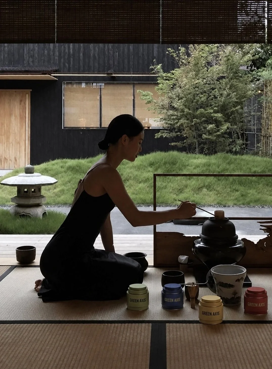 Specialty matcha brand identity with premium packaging system
