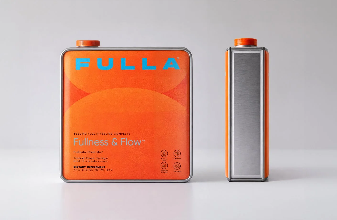 Prebiotic drink mix packaging for wellness brand